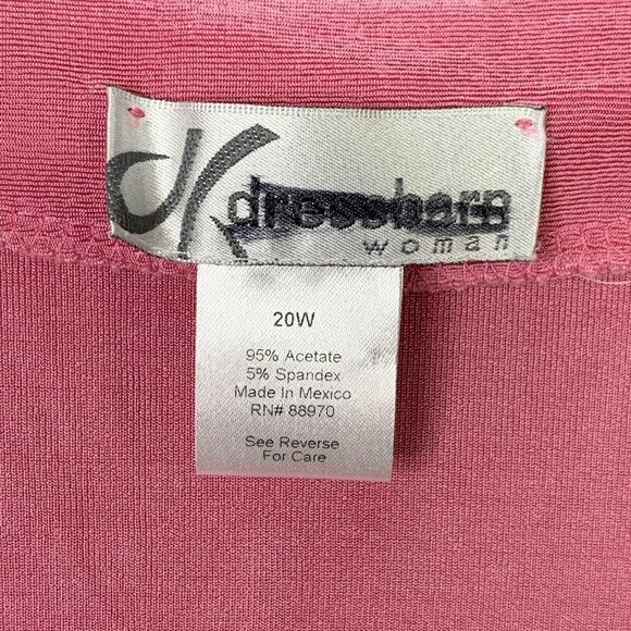 Dress Barn Stretchy Cardigan Woman 20W One Button Pink Shoulder Pads Vintage - Picture 5 of 9